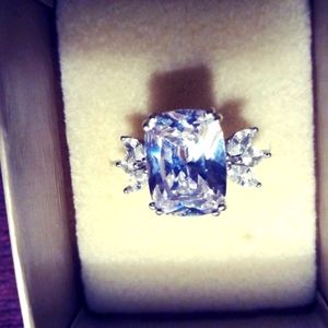 10 carat square asscher cut ring